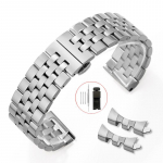 Kellarihm roostevabast terasest kellarihm 18mm 19mm 20mm 21mm 22mm lameda kumerusega metallist kellarihm naiste meeste universaalne k&auml;ev&otilde;ru Seiko jaoks 21mm