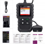 X431V (X431 Pro) OBDII Diagnostikaskanner, V&otilde;tmehoidja, Elektrooniline juhtseade (ECU) Kodeerimine, Blokeerumisvastane piduris&uuml;steem (ABS) &Otilde;huta pidurid jne. 11*2.8*6cm must