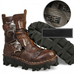 S&uuml;gis- ja talvised meeste nahast k&otilde;rged k&otilde;rbesaapad, mootorrattasaapad, paksu tallaga punknahast saapad 39