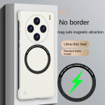 Magsafe magnetkatte jaoks VIVO X100 Ultra X100 Pro &otilde;huke raamita k&otilde;va arvuti tagakaas juhtmevaba laadimis&uuml;mbris VIVO X100Pro X100 S Pro jaoks VIVO X100 valge