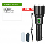 100000 luumenit XHP160 LED K&otilde;rge v&otilde;imsusega LED-taskulamp USB 18650 Laetav latern Suum Jahindus Telkimine T&otilde;rvik no battery must