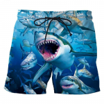 3D Print Shark L&uuml;hikesed p&uuml;ksid Meestele Suvine Isiksus Loom Unisex Harajuku Rannap&uuml;ksid Puhkus Surfamine Ujumisp&uuml;ksid Riietus S