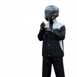 Mootorratta vihma&uuml;likond meestele ja naistele veekindel vihmamantel kapuutsiga &otilde;ues kasutamiseks M must/hall