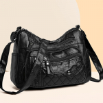 K&auml;ekott PU-nahast &otilde;lakotid naistele vabaaja kandikud Tugev, suur igap&auml;evane &otilde;lakott must