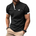 Logo Prindi Meeste suvine l&uuml;hikeste varrukatega n&ouml;&ouml;biga polos&auml;rk Meeste Slim Fit golfipolos&auml;rk, krae polos&auml;rk S