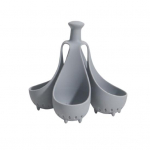 4/6 auguga silikoonist munaaurutamisalus K&otilde;rge temperatuuriga munaboiler kiireks toiduvalmistamiseks P&otilde;lemisvastane k&auml;epide Lihtsalt puhastatav munahoidja 4Grid