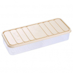 Pelmeenide hoiukast, suure mahutavusega k&uuml;lmiku korraldaja, l&auml;bipaistev toidu hoiukarp koduk&ouml;&ouml;gi jaoks S valge