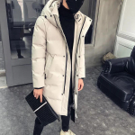 M-7XL Oversize meeste sulejope, pika kapuutsiga sulejope talvepaks soe jope siidist puuvillast polsterdatud mantel 5XL valge