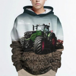 Pusad Veoautod Traktorid 3D Prindi T&auml;navar&otilde;ivad Poistele T&uuml;drukutele Moodsad dressipluusid Suurem&otilde;&otilde;tmelised Pusad Laste Pulloverid Auto Traktori Spordidressid 150