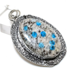 K2 Blue Azurite Gemstone 925 Sterling Silver Jewelry Gift Pendant 2.36 b0d53