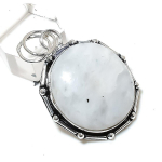 Rainbow Moonstone Gemstone Handmade 925 Sterling Silver Gift Pendant 1.89 k1i72