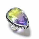 Bi-Color Tourmaline Gemstone Handmade 925 Sterling Silver Gift Ring Size 7 z5i46