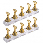 2 tk akr&uuml;&uuml;lk&uuml;&uuml;nte n&auml;itamise alus DIY k&uuml;&uuml;nekivide hoidik, magnetiline harjutamisalus Valikk&uuml;&uuml;neotsa manik&uuml;&uuml;ri t&ouml;&ouml;riist kuldne