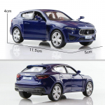 Maserati Levante luksusmaastur, 5-tolline metallauto simulatsioon, peen survevalu ja m&auml;nguasjas&otilde;iduk RMZ city 1:36 sulamist mudelikingitused lastele