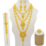 Dubai Ehtekomplektid Kuldne Kaelakee ja K&otilde;rvar&otilde;ngaste Komplekt Naistele Aafrika Prantsusmaa Pulmapidu 24k Ehted Etioopia Pruudi Kingitused