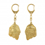 Afghan Hound, Tazi I - Gilded key ring with dog, handbag decoration, luxury accessory by Art-Dog brand