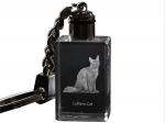 Laperm - Crystal pendant with cat photo, illuminated pendant, unique gift by Art-Dog brand