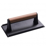 Lihapress Burger Press Ristk&uuml;lik, &uuml;mmargune raskeveokite valatud peekonipressitud steak Preee mittenakkuv puidust k&auml;epidemega pann Square