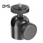 Alumiiniumsulamist Mini Kerapea 360 Kraadi P&ouml;&ouml;ratav 1/4 3/8-tolline Kruvi Metall LED Videovalgus Mobiiltelefon DSLR Kaamera Monopod Statiivi Pea Kinnitusadapter 1/4inch