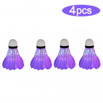 4/8 tk Valgustus sulgpalli vahtpallipea helendav v&auml;rviline shuttlecock v&auml;lispordiala meelelahutus &ouml;&ouml; treeningpall