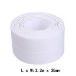 3,2mx38mm aken Vannitoa lint tihendusriba PVC K&ouml;&ouml;k veekindel seinakleebis Isekleepuv &otilde;mblusega WC nurga tihendusriba 3.2m x 2.2cm valge
