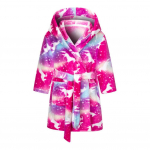 2&ndash;12-aastastele lastele m&otilde;eldud flanellist hommikumantel Lastele tr&uuml;kitud pehmed soojad kapuutsiga hommikumantlid 100