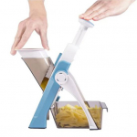 Reguleeritava paksusega 5 teraga k&ouml;&ouml;giviljat&uuml;keldaja, multifunktsionaalne porgandi-kartuli redise k&ouml;&ouml;giviljal&otilde;ikur, k&ouml;&ouml;gividinad sinine