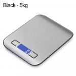 T&auml;psed roostevabast terasest LCD digitaalsed k&ouml;&ouml;gikaalud, elektroonilised kaalud 10 kg/5 kg Black - 5kg