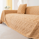 Teemantkujuline ka&scaron;miirist diivantekk Tahke talvine paksendatud kudumine tutid Kontoritekk Jacquard diivanir&auml;tik 180x180cm kaamel