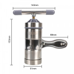 5 pressvormiga spagettide valmistamiseks Multifunktsionaalne k&auml;sitsi nuudlimasin k&ouml;&ouml;gitarbed, pastamasin roostevabast terasest puuviljamahlapress