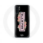 Coque pour Huawei P30 Blackpink Groupe de K-pop Logo Noir Rose Fond Noir - Maniacase