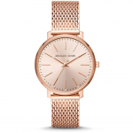 Michael Kors MK4340 Pyper Quartz Crystal Rose Gold sihverplaadiga naiste k&auml;ekell