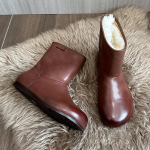 Karusnahad Naised Lamedad Pahkluud Lumesaapad Nahk Soojad Kausaalne Platvorm Kingad Naine Trend Mood Talv Hubane Tossud Botas Mujer 40 black