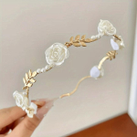 Rose Faux Pearl Hair Hoop Printsessi peakatted p&uuml;hade s&uuml;nnip&auml;evapeoks pruutidele, naistele, t&uuml;drukutele, ideaalne valik kingituseks punane