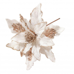 Glitter Flower 1 tk Atmosf&auml;&auml;ri ilus ornament valge