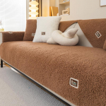 Lambaliha ka&scaron;miir Talvine soe paksendatud diivanikate P&otilde;hjamaade minimalistlik libisemisvastane pl&uuml;&uuml;spadi pehme tolm mugav diivanir&auml;tik 110x240cm kohv