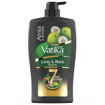 Dabur Vatika pikkade ja mustade juuste &scaron;ampoon - 1L | Amla ja Bhringhrajiga | S&auml;ravate, pikkade ja mustade juuste jaoks | Ei sisalda lisatud parabeene | Puhastab &otilde;rnalt