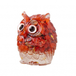 Looduslik kristallist &ouml;&ouml;kulli ornament K&auml;sit&ouml;&ouml;na valmistatud vaigust &ouml;&ouml;kulli kujuke kristallkruusatega kogutav v&auml;rviline &ouml;&ouml;kulli ornament kodukaunistuseks Reiki ravimiseks pruun