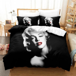 3D Marilyn Monroe Kogu Hooaja Tekikott Voodipesu Tekikomplektid Pehme Tepitud Kate ja Padjap&uuml;&uuml;rid &Uuml;hekohaline/Kahekohaline/Queen/King 155x220cm 3pcs