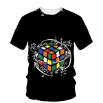 Rubiku kuubik 3D-print T-s&auml;rk Mees Suvine O-kaelusega L&uuml;hikeste varrukatega Suurem&otilde;&otilde;tmeline &Uuml;laosa Vabaaja T-s&auml;rk Lahtine Streetwear Harajaku S