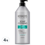 Kerasys Scalp Cooling Protein Shampoo, 980ml, 4 units gray