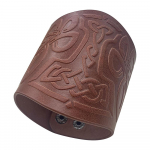 Viking Mjolnir Reljeefse kunstnahast manseti k&auml;ev&otilde;ru skandinaavia retro randmepael a pair must