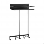 Towel Rack Metal Shelf Wall Mounted Easy to Install Vertical Bathroom Organizer Bath Towels Holder