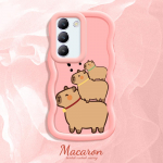 V&auml;rvitud muster Big Wave Edge pehme silikoon materjal Macaron telefoni &uuml;mbris p&otilde;rutuskindel kaitsev kummist korpus OnePlus Vivo Motorola Moto jaoks Motorola Moto E14 roosa