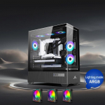 Piiri&uuml;lene M&auml;ngimine E-ATX L&auml;bipaistev Klaas Vesijahutusega Arvuti Korpuse desktop gaming (with 3 ARGB fans) must