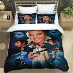 E-Elvis Presley Retro tr&uuml;kiga Voodipesukomplektid peen tarvikute komplekt tekikott voodikate komplekt voodipesukomplekt luksuslik s&uuml;nnip&auml;evakingitus AU Single 140x210cm
