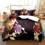 M&auml;ng Diabolik Lovers Voodipesukomplekt &Uuml;heinimese Twin T&auml;is Queen King Suuruses Voodikomplekt T&auml;iskasvanu Laste Magamistuba Tekikoti Komplektid Anime Voodilina Komplekt EU Twin 135x200cm