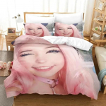 3D Print Belle Delphine voodipesukomplekt Tekikate Voodikomplekt Tekkkate Padjap&uuml;&uuml;r Lohjatav kuninganna Queen Size poiste voodipesukomplekt t&auml;iskasvanutele EU Single 135x200cm