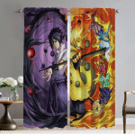 Pimendavad kardinad 2 t&uuml;kki NARUTOS Kaasaegse elutoa kardinad kaamera varjutamiseks Halloweeni dekoratsioon vahesein aknakardin W74xH114cmx2pcs-CL