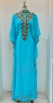 Pikk Ferozi Dubai Stiilne Abaya Farasha Maroko Kaftan K&auml;sitsi T&ouml;&ouml; Kleit M sinine